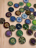 12mm Glass Multi Colour Cabochons