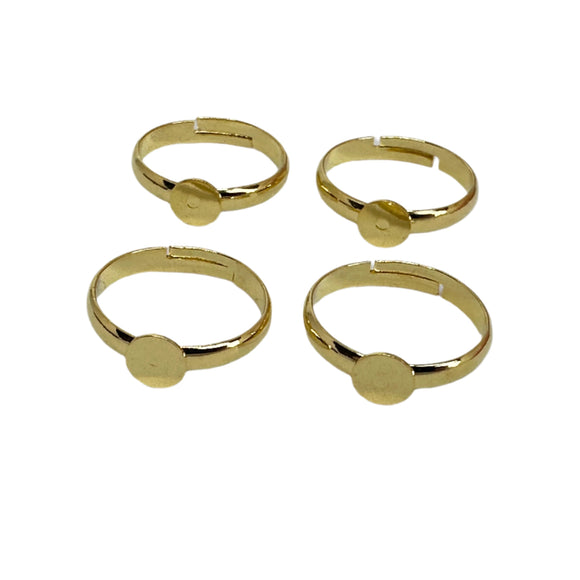 9ct Gold Plated 6mm Ring Pad