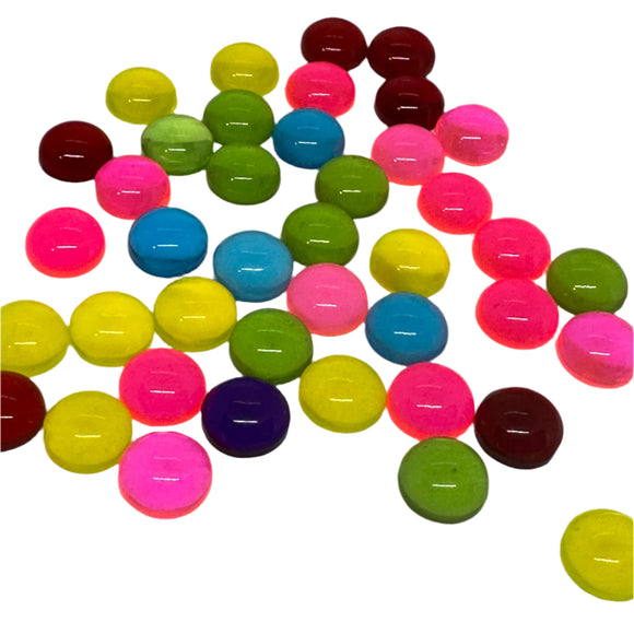 12mm Bright Resin Cabochons