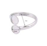 Stainless Steel Double Bezel Ring Setting 6mm