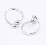 Stainless Steel Double Bezel Ring Setting 6mm