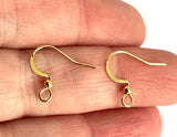 Gold Plated Earring Wire Hooks with Stainless Steel Base (anti tarnish)