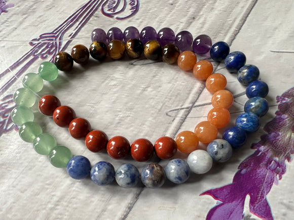 7 Chakra Gemstone Bead Set Size 8mm