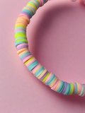 Polymer Clay Heishi Bead Stretchy Bracelet FREE UK POSTAGE