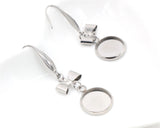 Stainless Steel 12mm Cabochon Earrings