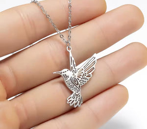 Stainless Steel Hummingbird Necklace - FREE POSTAGE