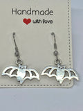 surgical steel bat earrings, halloween earrings,