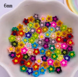 Miniature Resin Flowers 6mm