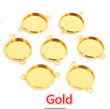 Gold Cabochon Connectors Size 12mm