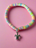 Polymer Clay Heishi Bead Stretchy Bracelet FREE UK POSTAGE