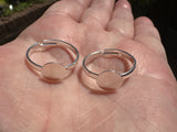 8mm Silver Plated Ring Pads