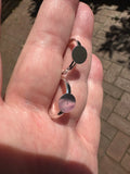 8mm Silver Plated Ring Pads