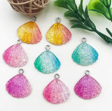 Resin Glitter Shell Charms