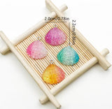 Resin Glitter Shell Charms