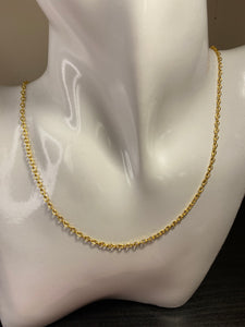 Gold Plated Necklace Chain, 18inch