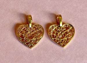 Gold Plated Hollow Heart Pendant