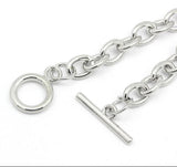 Silver Toggle Clasp Bracelet 20cm or 7.5 inches