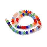 Mixed Colour Frosted Rondelle Glass Bead Strand 8mm x 6mm