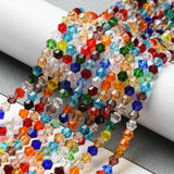 4mm Mixed Colour Bicone Glass Bead Strand