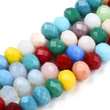Mixed Colour Rondelle Glass Bead Strand 8mm x 6mm