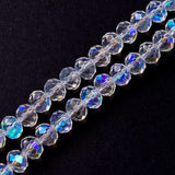 Clear AB Glass Rondelle Beads