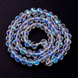 Clear AB Glass Rondelle Beads