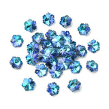 Silver Plated Snowflake Faceted Glass Charms