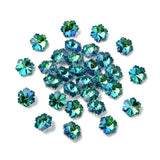 Silver Plated Snowflake Faceted Glass Charms
