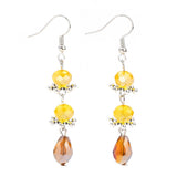 Handmade Beaded Dangle Earrings - Summer/Autumn Colours