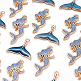 Set of 4 Mermaid and Whale Tail Enamel Charms | UK Craft Store