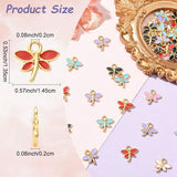 Pack of 10 Dragonfly Enamel Charms - Mixed Colours