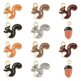 squirrel and acorn charms