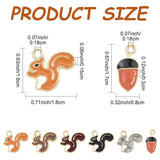 squirrel and acorn charms