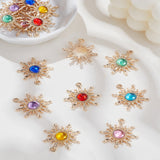 Gold Sunburst Gemstone Charms – Colourful Sun Pendant Charms for Jewellery Making