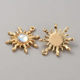 Sun Pendant Charms with Rainbow Centres for Jewellery Making