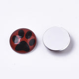 12mm Glass Paw Print Cabochon