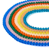 Frosted Rondelle Glass Bead Strand 8mm x 6mm