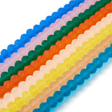 Frosted Rondelle Glass Bead Strand 8mm x 6mm