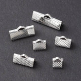 Ribbon Ends, Silver, Multi Size Pack Hole: 2mm