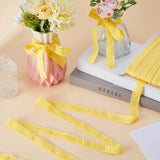 Polyester Yellow Stretch Frilly Edge Lace Trim 20mm – Elastic Lace Edging for Sewing, Crafts & Journaling UK