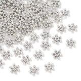 Antique Silver Snowflake Bead Spacers | UK Bead Shop