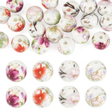 Mixed Colour Designs Ceramic Floral Beads 10mm - Supplied In Random Pairs