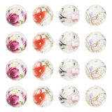 Mixed Colour Designs Ceramic Floral Beads 10mm - Supplied In Random Pairs