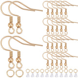 18k Gold Plated Earring Wire Hooks with Stainless Steel Base (anti tarnish)