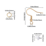 18k Gold Plated Earring Wire Hooks with Stainless Steel Base (anti tarnish)