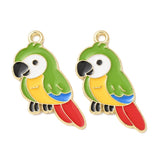 Gold Plated Enamel Parrot Charm