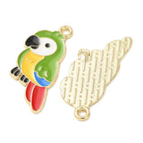 Gold Plated Enamel Parrot Charm