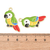Gold Plated Enamel Parrot Charm
