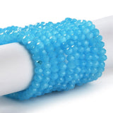 Imitation Sky Blue Jade Beads 4mm x 3mm Faceted Rondelle Reach Compliant