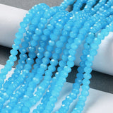 Imitation Sky Blue Jade Beads 4mm x 3mm Faceted Rondelle Reach Compliant